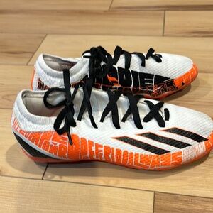 Adidas White and Orange Soccer Cleats